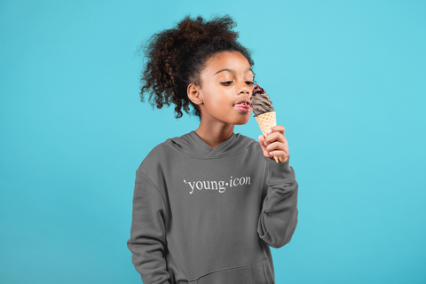 Young Icon (White Font) Kids Hoodie